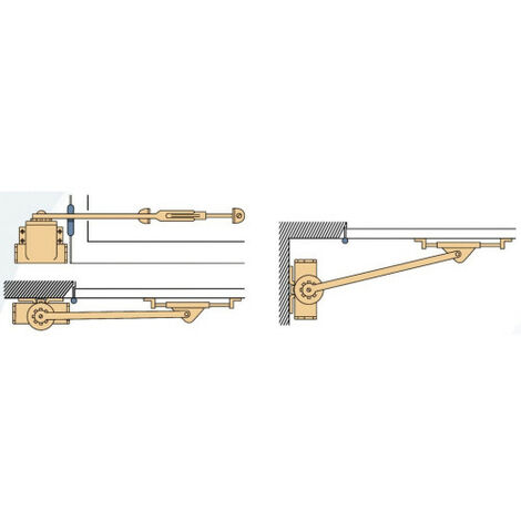 Ferme-porte Classique série 9 - GROOM Jaune/Doré   Gauche                                                                                   Classique N.5