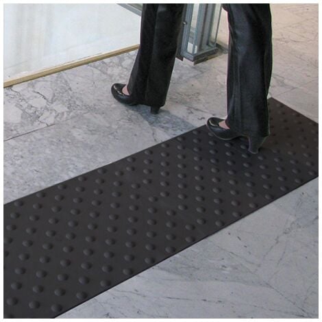 Dalle podotactile 1400 x 400 mm PU auto-adhésive - DINAC Noir