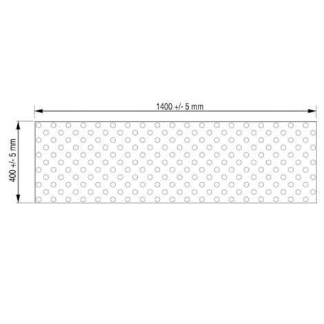 Dalle podotactile 1400 x 400 mm PU auto-adhésive - DINAC Noir