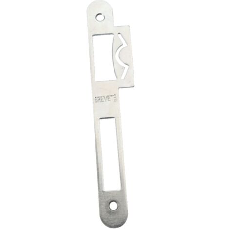 Gâche plate réglable en acier zingué – Réversible pour serrures à larder – Ajustement précis de la compression – Dimensions 175 x 20 x 2 mm