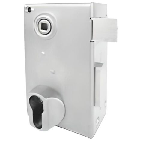 Serrure en applique monopoint verticale à fouillot profil européen 9814 - METALUX Gauche  Vertical                                                             Zingué              120  70