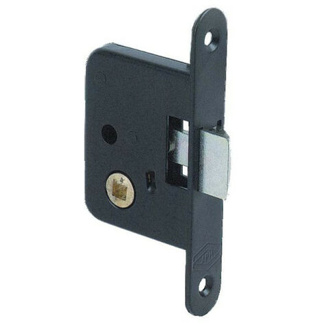 JPM – Serrure monopoint encastrée noire gauche – Entraxe 40mm – Pêne demi-tour renforcé – Pour petits coffres – 255000012X