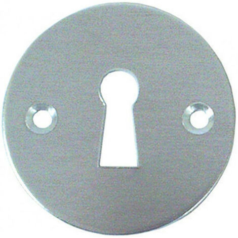 Rosace seule ronde (épaisseur 2 mm - ø 47 mm) - BEZAULT - Alu anodisé argent - Clé L (1/2)