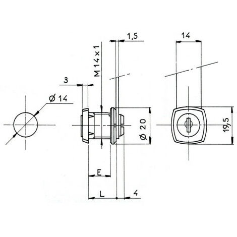 Serrure à came batteuse 16400-04 Argent 18                                                                                                         0 à 14,5 mm