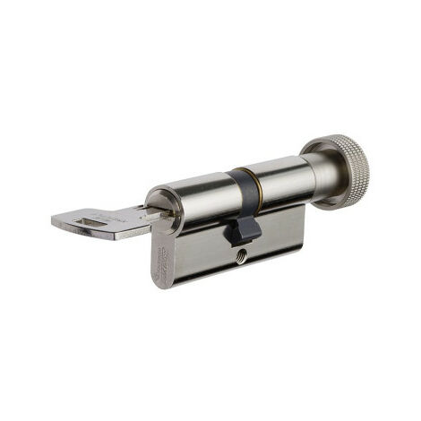 Vachette – Cylindre de serrure à bouton 40x30mm – Clé réversible avec 5 clés – Protection anti-perçage et anti-crochetage – Panneton indexable