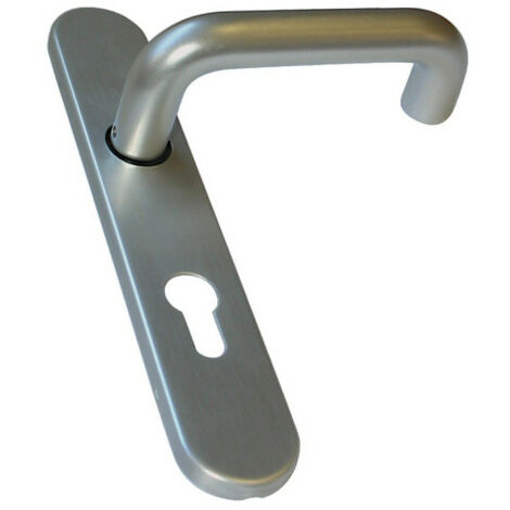 ASSA ABLOY - Lot De 2 Poignées De Porte Argentées - Petite Plaque - L - Acier - France