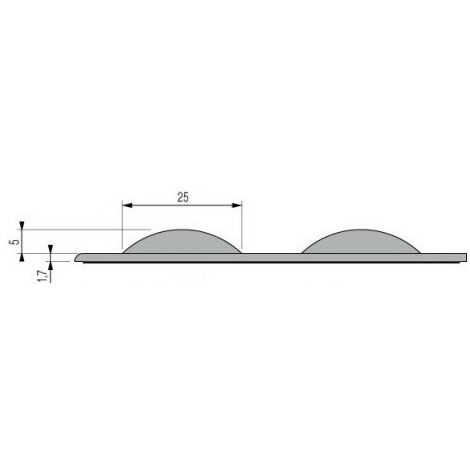 Dalle podotactile 450 x 412 mm DV10 TPU - DINAC Noir                                  Noir