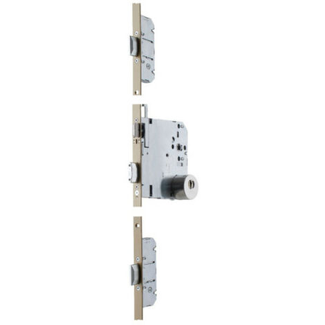 Vachette – Serrure à encastrer 3 points A2P – Axe 120 mm – 3 points de verrouillage – Pênes oblongs pour sécurité renforcée – Pour portes en métal et bois - 5000XL