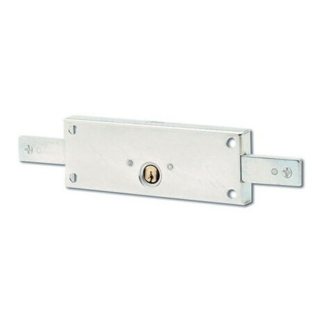 Vachette – Serrure à cylindre rond Ø25mm pour porte de garage – Coffre horizontal avec 2 pênes latéraux – Pour rideau métallique