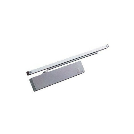 Groom – Ferme-porte hydraulique GR500 force 3 à 5 – Pour portes jusqu'à 100 kg – Technologie à pignon excentré – Finition argent