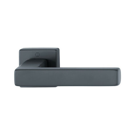 Hoppe – Poignée de porte d'intérieur sur rosace Toulon – Béquilles doubles carrées 49x49mm – Finition noir mat – Épaisseur de porte 37 à 47mm (1/5)