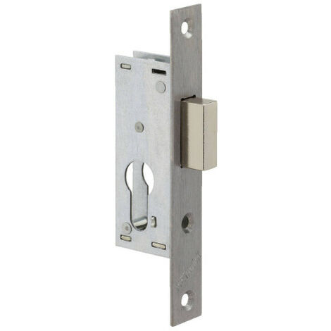 Metalux – Serrure monopoint encastrée 95 mm – Coffre acier zingué – Têtière inox satinée 150 x 22 mm – Saillie pêne 9 mm