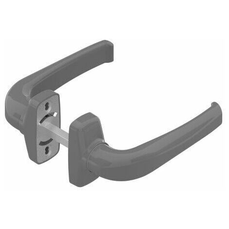 La Croisee Ds – Ensemble de poignées de porte sur rosace CRYSTAL – Béquille double manoeuvrante pour serrure carré 8mm – Entraxe 43mm et 50mm – Ressort de rappel