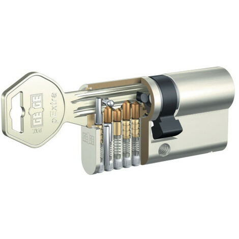 Cylindre double entrée européen pExtra - DORMAKABA Argent                N/A                                35 mm  45 mm                                                              Cylindre double en