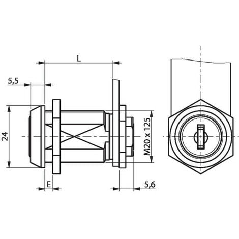 Serrure à came batteuse - RONIS 911B Argent 19   Varié                                                                                                      0 à 14 mm