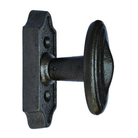 Bouton de fenêtre N°6 sur rosette N°1 - FONDERIE ROLLINGER Noir