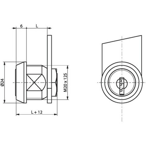 Serrure à came Batteuse 1048 Argent 12   Varié                                                                                                      0 à 6 mm