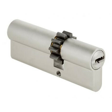 Cylindre double entrée 32x50 mm – 4 clés réversibles – Compatible serrure 3 points 12217 – Argent – Protection renforcée – Devismes