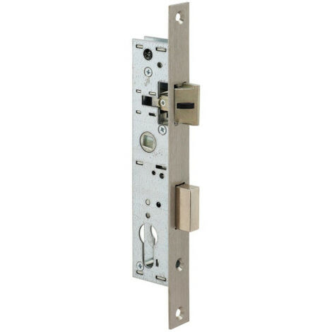 Metalux – Serrure monopoint encastrée 180mm x 21mm – Entraxe 70mm – Axe 10,5mm – Pêne dormant et ½ tour – Compatible cylindres européens