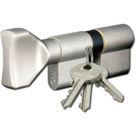 525930309 Cylindre à bouton City varié - 30 x 30 - Laiton nickelé