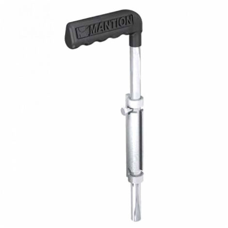 Mantion – Verrou à douille renforcé à souder 16x500mm – Acier zingué résistant aux intempéries – Sécurise portails et garages – 1316SO