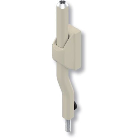 Ensemble tringle déporté pour crémone pompier - CROISEE DS   Déport -6 à 18 mm                             Blanc