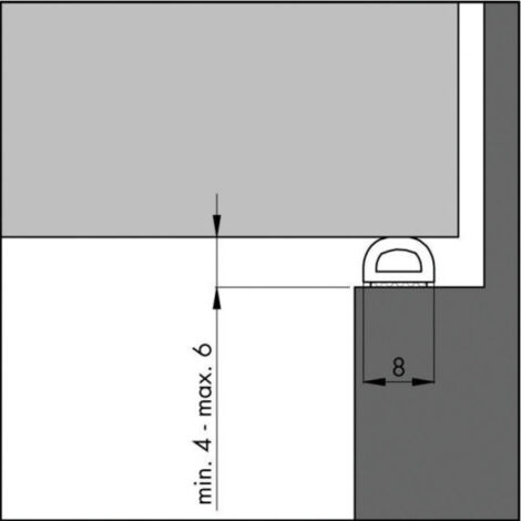 Joint espace important D Blanc 7,5 M                                 Blanc