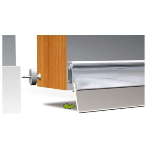 Finish – Plinthe pivotante en aluminium 22-103cm – Lèvre en PVC souple pour sols intérieurs et extérieurs – Fixation invisible – Isolation optimale