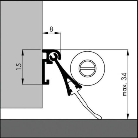 Plinthe automatique PORT-O-MAT 2 Argent 830