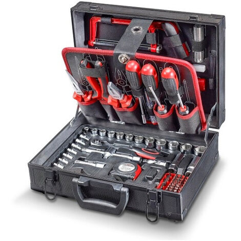 Promac – Coffret multi-outils 114 pièces en aluminium – Pour travaux de précision – Outils adaptés aux matériaux durs – Poids 7 kg