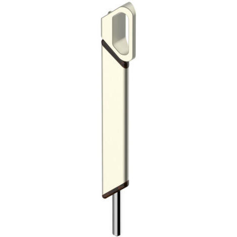 Verrou à levier 300 mm pour portes en aluminium, bois et PVC – Gâche haute en aluminium – Axe en acier inox 316L – 2403009010
