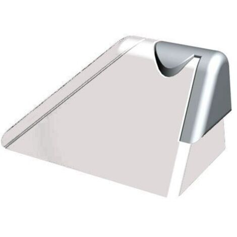 Butée pour coulissant – Blanc 9010 – Fixation invisible avec vis auto-perceuses – Amortisseur anti-rayures inclus
