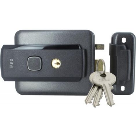 Serrure électro-serrure en applique série 5 – Entrée ajustable 50-80 mm – Réversible main droite/gauche – Pour portails en bois et fer – IsÉ