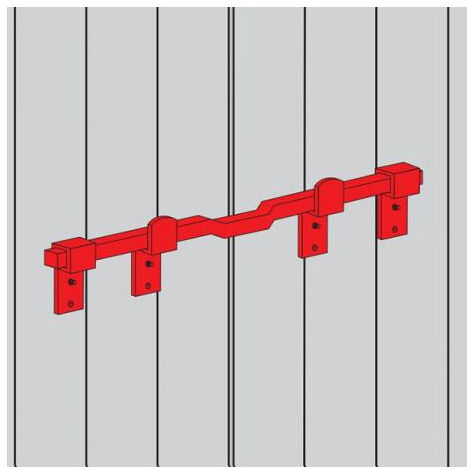 Barre anti-effraction pour volets 4 points TORBEL Argent 440                                                                 Bichromaté