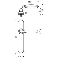 Poignée De Porte Professionnelle OPERA VACHETTE Par ASSA ABLOY - Finition Chrome, Neuf Sous Emballage