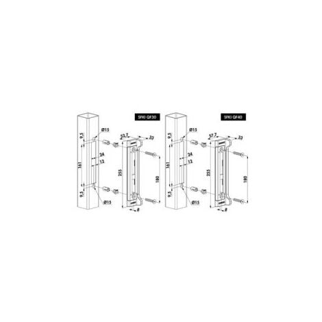 Gâche FORTYLOCK à encastrer réversible - LOCINOX Argent