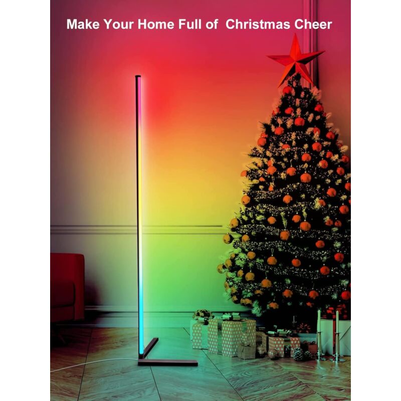 Lampadaire LED d'Angle, 165cm Lampe sur Pied RGB avec APP Contrôle et  Télécommande,16 Millions