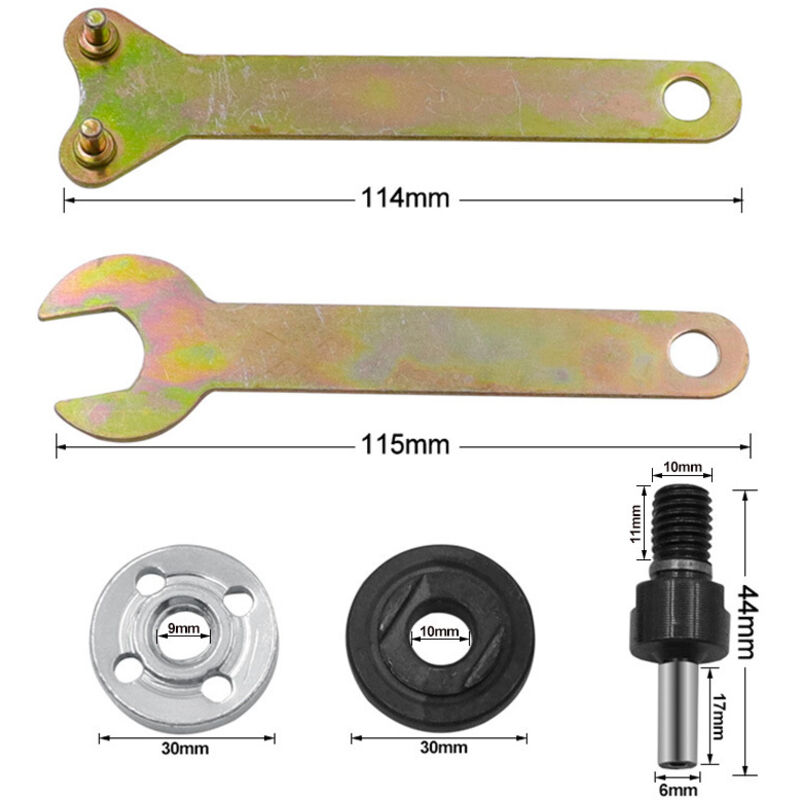 Kit Mandrin De Montage Pour Disques à Tronçonner - 3 Mandrins Rotatifs - Compatible Perceuse/Meuleuse 1/4" Et 3/8"