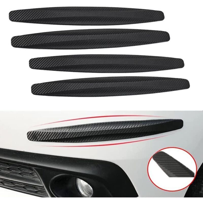 Protettori Paraurti Auto Silver Chrome - 4 Pezzi Anti-Graffio E Urto