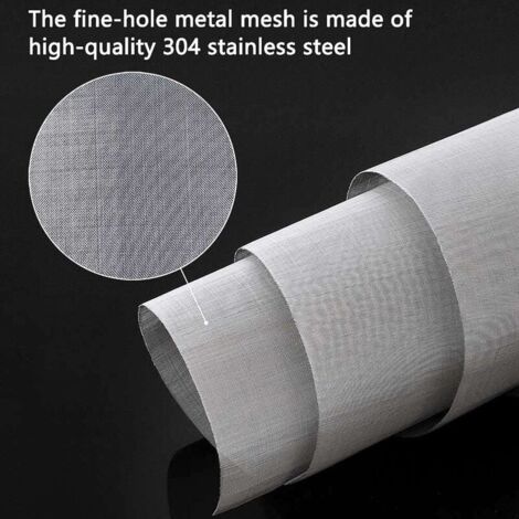 Feuille Filtre En Acier Inoxydable 304 - Maille 200 (0,08mm) - 30x60 Cm - Pour Tamisage, Filtration