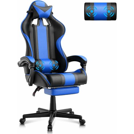 Douxlife® GC-RC03 Chaise Gaming Chaise bureau Fauteuil de Bureau Gamer  Massage Ergonomique Inclinable 175°, Rotation à 360° Réglage de la hauteur