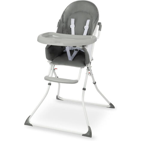 Chaise haute, pliable peu encombrante, pour bébé et enfant, bois
