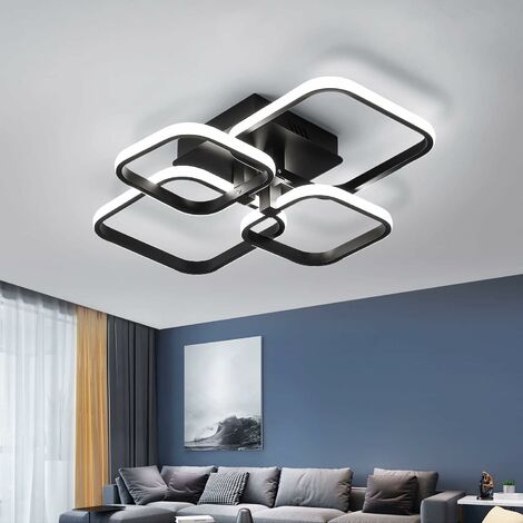 Plafonnier LED anneaux design moderne pour salon chambre couloir A/B