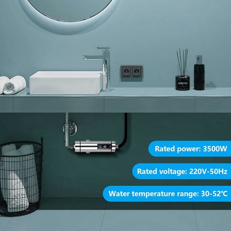 Chauffe-eau, 220v 5.5kw Mini chauffe-eau électrique instantané, chauffe-eau  pour douche, système d'eau chaude de douche sans réservoir pour salle de  bain, cuisine, salon de coiffure