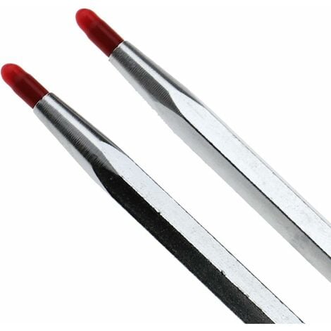 2 pcs en carbure de tungstène Point Pointe de traçage stylos ingénieur Détails Pointe à Tracer Craft Outil 142mm