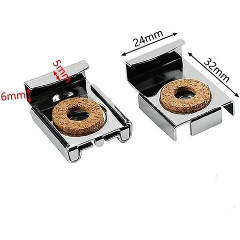 Kit De Fixation Pour Miroir Sans Cadre - 4 Clips Métal Doré Avec Vis Et Chevilles - Jusqu'à 10kg