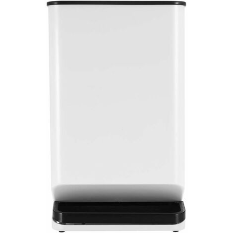 WANGFENG Porte-Parapluie Blanc Pour Organisateur Peu Encombrant, Porte- Parapluie évidé En Métal Avec Bac D'égouttage Amovible Et 4 Crochets, 15,5 Cm X 15,5 Cm X 49 Cm