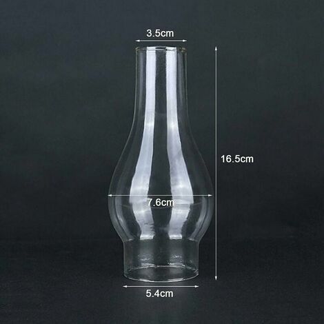 Abat-jour en Verre Transparent pour Lampe à Huile, Cheminée en Verre de Lampe à Pétrole, Abat-jour pour Lampe Kérosène, Accessoires Remplaçables (Size : Small)