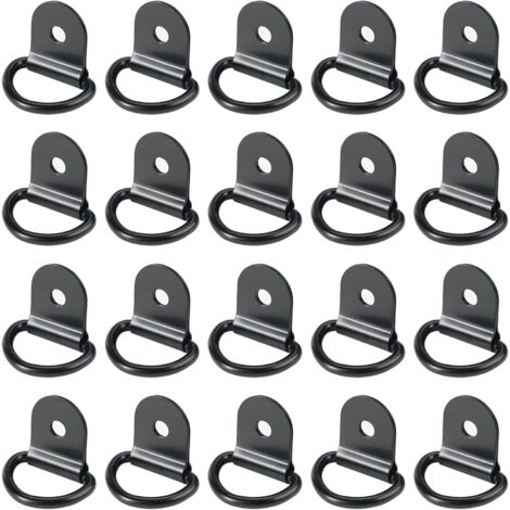 NTG Lot De 10 Raccords Pour Rail D'aviation Avec Anneau - Œillets D'arrimage Pour Remorque Et Voiture - Avec Une Capacité De Charge De 1000 DaN
