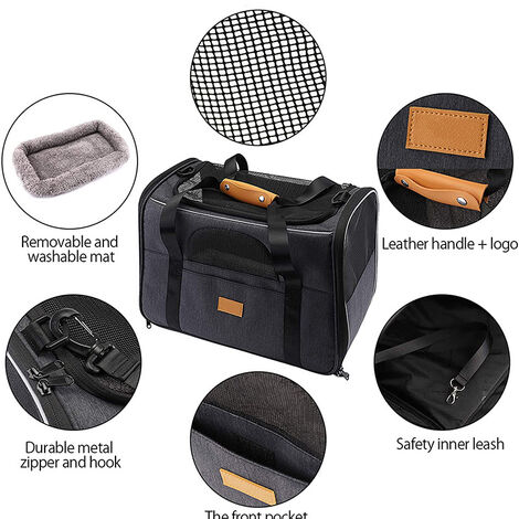 Caisse de transport pour chien et chat, caisse de transport pour chat respirante et pliable, caisse de transport pour chat